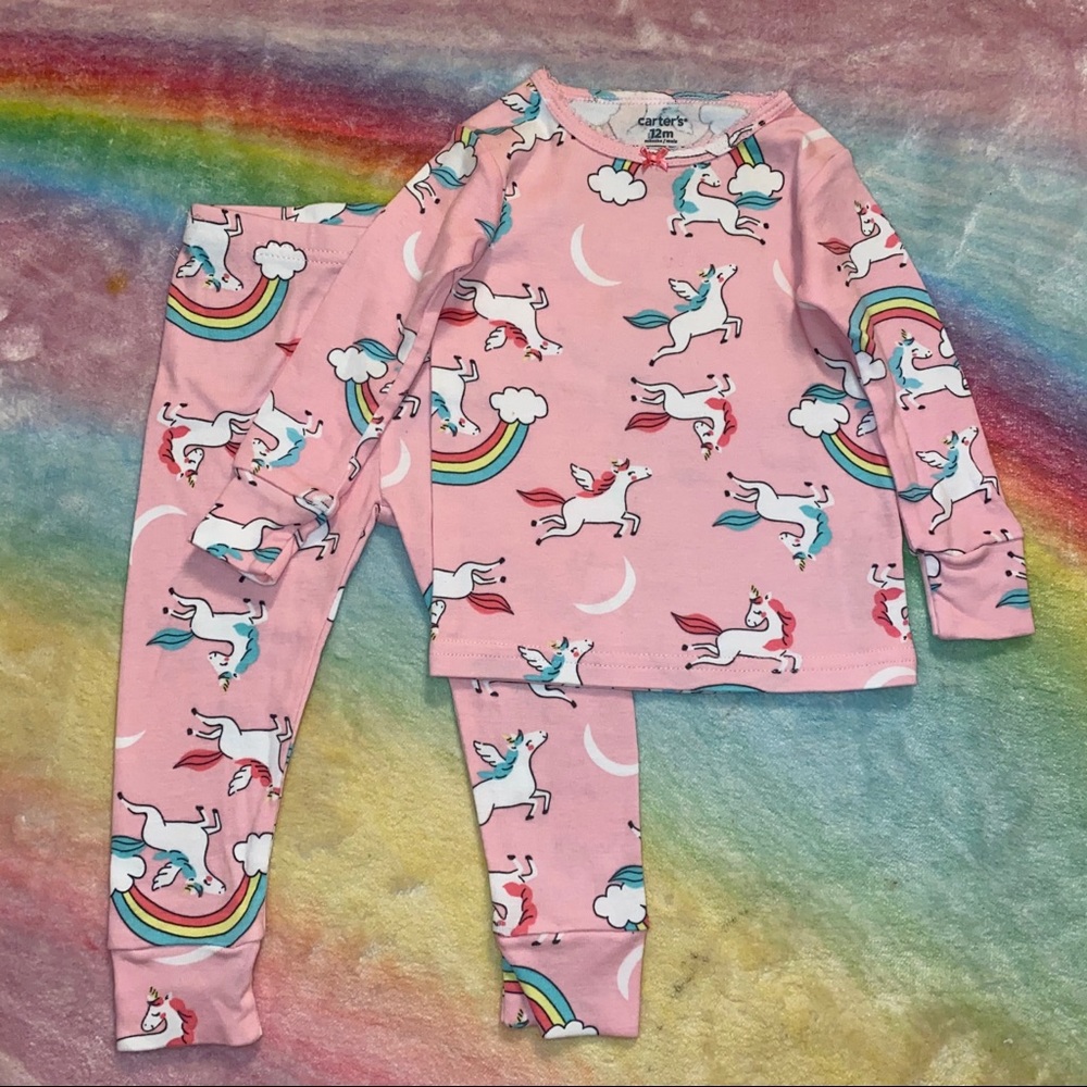 Baby Girls unicorn pajama 12M